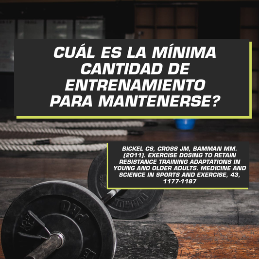 CANTIDAD DE ENTRENO PARA MANTENERSE