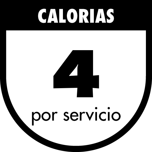 4 calorías por servicio