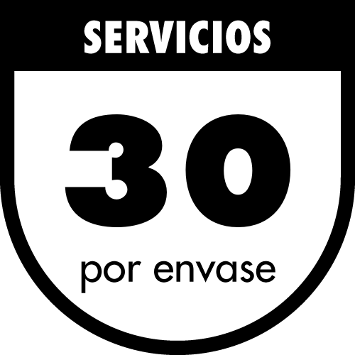 30 servicios por envase