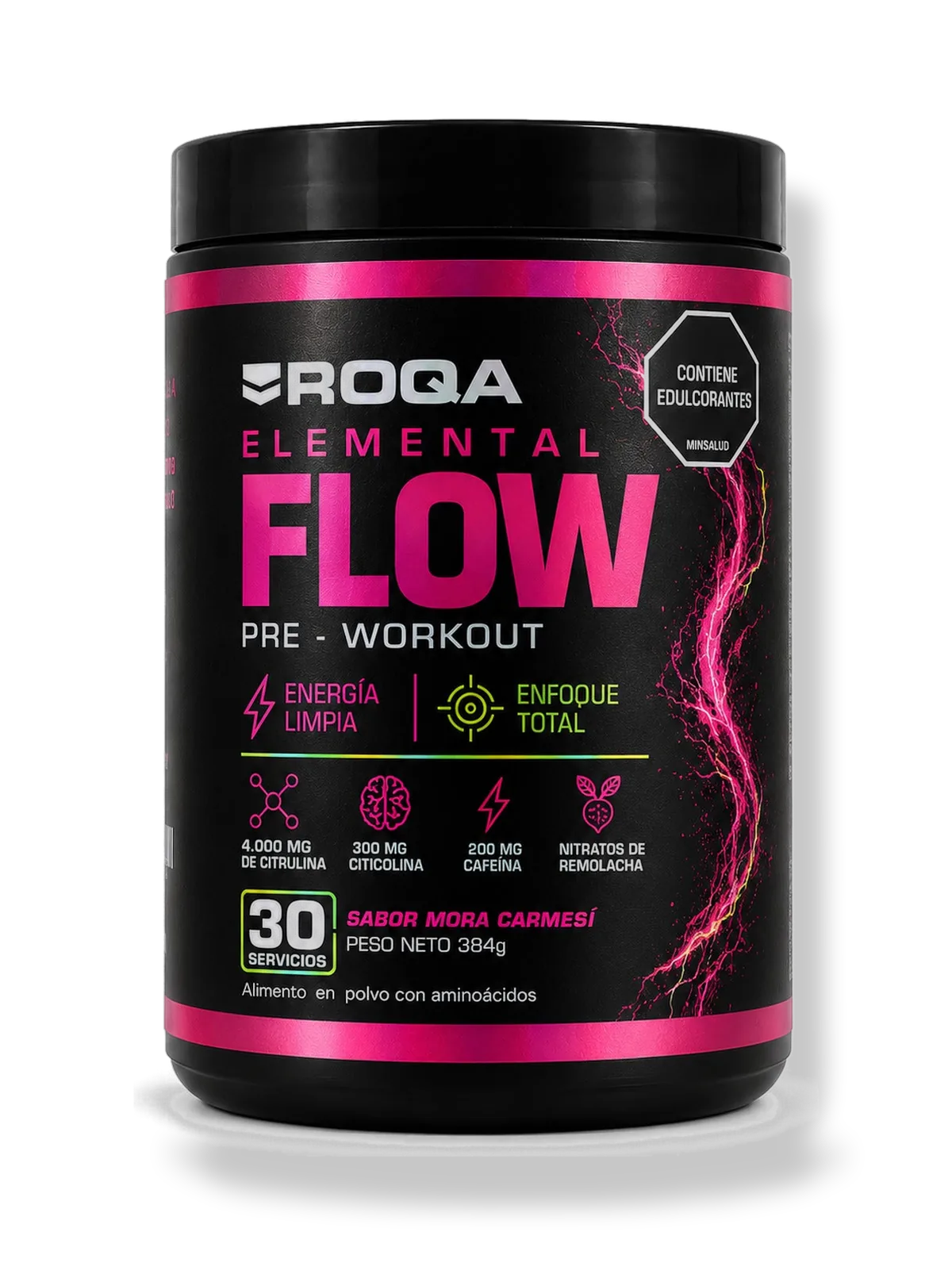 Elemental Flow Pre-Workout, 384 g, 30 servicios